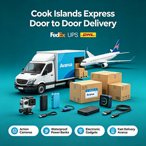 Islas Cook FedEx UPS DHL Express Puerta a Puerta Cámaras de Acción Resistentes al Agua Bancos de Energía Dispositivos Electrónicos Entrega Rápida <span class=keywords><strong>Avarua</strong></span> - Product Image 1