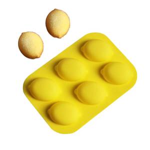 6-Cavity Non-Stick Eco-Friendly Bakeware Tray 3D Lemon Shaped Food-Grade <b>Silicone</b> Cake Mold - Product Image 4