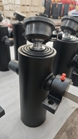 Mini vérin hydraulique télescopique multi-étages avec construction en acier et roulement pour remorque benne basculante, pression 250 bars