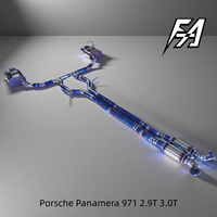 Embout d'échappement électronique en alliage de titane haute performance pour système cat-back, 4 sorties, compatible avec Porsche Panamera 971 2.9T 3.0T