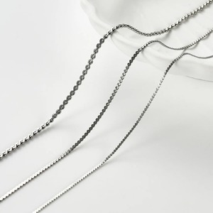 Collar de Acero Inoxidable en Forma de S Delgado, Ancho 0.9/1.2/1.6MM, Chapado en Oro y Plata, Cadena de Eslabones Brillantes para Colgantes, Joyería y Regalos - Product Image 1