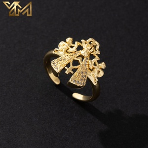 YM Hochwertiger Religiöser Jungfrau Maria <span class=keywords><strong>Ring</strong></span> in Rund/Oval/Herzform, Offener Verstellbarer <span class=keywords><strong>Ring</strong></span> für Damen und Herren, Vintage Fingerschmuck Accessoires - Product Image 6
