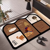 Tapis de salle de bain HM personnalisé en boue de diatomée 2,5 mm, séchage rapide, absorbant, antidérapant, résistant à l'usure, OEM ODM