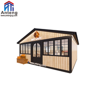 Kiosque modulaire préfabriqué en acier léger, rentable, avec logo personnalisé et grandes fenêtres grillagées pour boutique alimentaire extérieure
