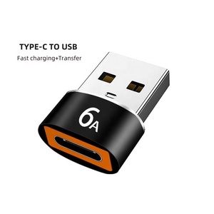 6A OTG alliage d'aluminium Type C femelle vers USB un adaptateur mâle câble de chargeur rapide pour <span class=keywords><strong>iPhone</strong></span> <span class=keywords><strong>11</strong></span> 12 13 14 pour sortie Samsung DC - Product Image 3