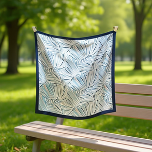 Foulard quadrato piccolo a forma di foglia 70x70 cm con stampa alla moda per accessori da donna - Product Image 2