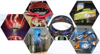 Panel LED Curvo Flexible P3, Pantalla de Video HD para Interiores, Garantía de 3 Años, Control por Aplicación y Computadora para Elevador/Aeropuerto/Educación