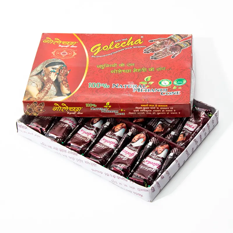 Wholesale Factory Price 12pcs/box Safety Henna Paste Brown Henna Paste Temporary Tattoo Ink