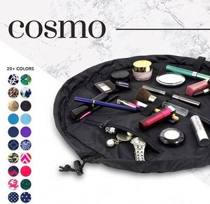 Free Sample Cosmo <b>Drawstring</b> Cosmetic & Makeup <b>Bag</b> Organizer, <b>Toiletry</b> <b>Bag</b> for Travel, Gifts, and Daily Use, 20 4inch, Black - Product Image 3