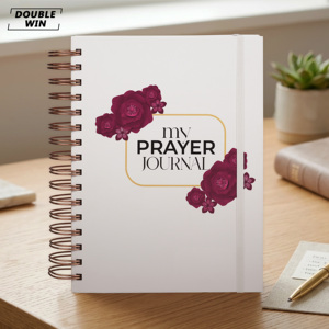 Custom Floral Paper Rose Gold Metal Spiral Color Printing Spiritual <strong>Devotional</strong> Prayer Journal with Tabs and Elastic Band - Product Image 6