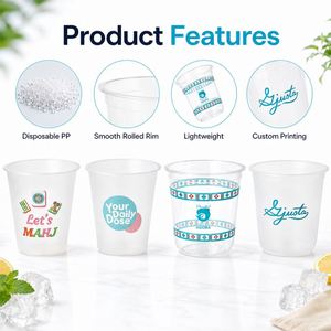 Gobelet en plastique PP pour jus pressé à froid, 16 oz, diamètre 90 mm, avec estampage doré personnalisé, anti-fuite - Product Image 3