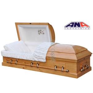 China ANA metal oscilación barra ajustable cama de madera maciza de <span class=keywords><strong>pino</strong></span> funeral ataúd - Product Image 4