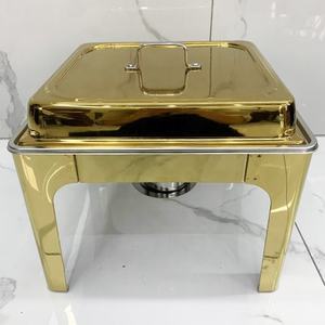 Stainless Steel Flip <b>Top</b> Buffet Stove Square <b>Silver</b> Hotel Restaurant Warming Equipment - Product Image 4