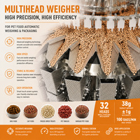 Machine d'emballage rotative automatique pour aliments pour animaux de compagnie en sachets préformés, machine d'emballage de nourriture pour chiens et chats en sachets à fermeture éclair verticaux