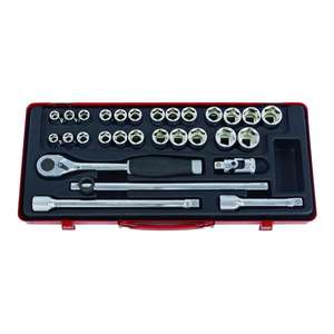 KOKEN - 4272AM-06 Juego de enchufes de 1/2 ''en estuche (29 piezas) -EAN 4991644215553 JUEGOS DE TRINQUETE Y TOMAS 1/2" - Product Image 1