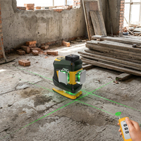 Niveaux laser industriels DEGLASERS 3x360, faisceau vert super lumineux 40mW, auto-nivelant, kit laser DIY avec batterie lithium grande capacité