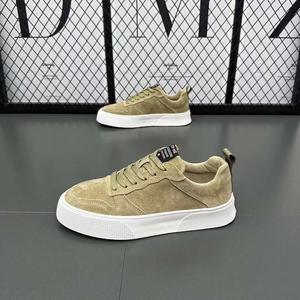 Chaussures basses décontractées tendance pour hommes, en cuir, taille 47, printemps-automne, polyvalentes, à semelle souple - Product Image 3