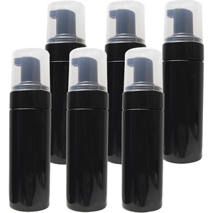 Bouteille de savon mousse en PET noir de 100 ml/120 ml/150 ml/200 ml avec pompe en PP, logo personnalisé imprimé pour le savon liquide - Product Image 1