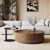 Mesa de Centro Moderna de Fábrica China, Mesa de Centro Redonda para Sala de Estar con Almacenamiento