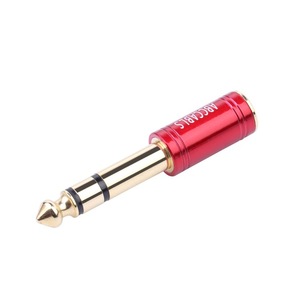 Abcables 6.35 To 3.5 Audio <b>Adapter</b> Stereo Plug Gold Plated Aluminum Alloy Connector For Guitar Amp Headphone - Product Image 4