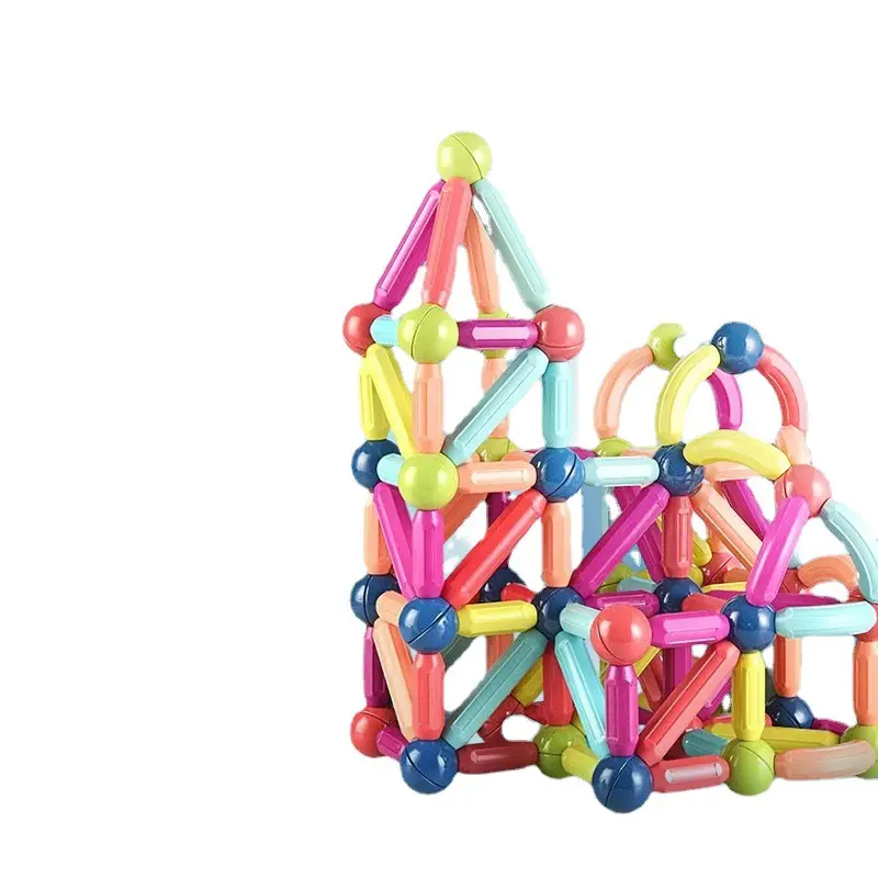 Blocs de construction magnétiques, bâtons et balles en forme, jouets éducatifs pour enfants à empiler