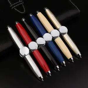 Multi-Color Verlichte Balpen Creatieve Pen Fidget Draaiende Mod Led Metal Fidget Spinner Hoge Kwaliteit Geschenken Roterende Pen