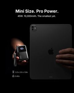 <span class=keywords><strong>Cargador</strong></span> Portátil Ultra Mini INIU de 10000mAh, Carga Rápida de 45W, Doble USB-C/USB-A, Pantalla Digital, Banco de Energía de Viaje Seguro para Vuelos - Product Image 2