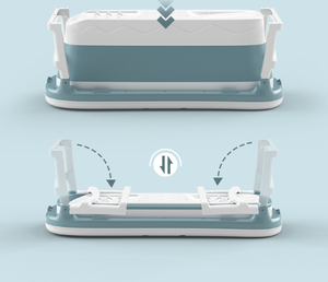 加厚折叠浴缸成人儿童游泳池大塑料折叠独立式带盖浴缸 - Product Image 6