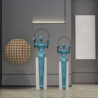 Nordic Minimalist Home Decoration Pop Art Abstrakte Figur Skulptur Fiberglas Handwerk Harz Mensch Statue