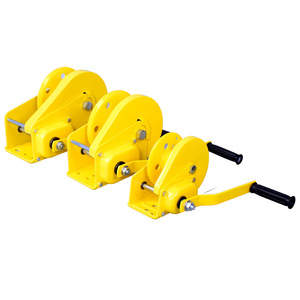 Hand-operated Two-way Self-locking Small Portable Winch Manual Traction <strong>Hoist</strong> with Steel Wire Rope Yellow Winch Crane - Product Image 3