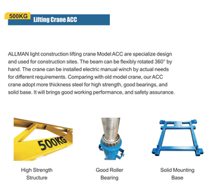 <span class=keywords><strong>ALLMAN</strong></span> Nuevo tipo 500Kg Rotación de 360 grados Mini grúas de elevación para la venta para la construcción Granja minera - Product Image 2