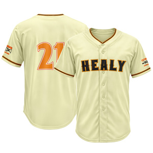 Camiseta de Béisbol Personalizada para Hombre, con Botones, Manga Corta, Estilo Hip Hop, Uniformes Deportivos, Color Azul Claro, Transpirable, para Softbol - Product Image 1