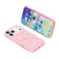 Étui de téléphone brillant en PC rigide de luxe pour iPhone 18 Pro, étui de téléphone résistant aux chocs brillant en cristal pour iPhone 18 Pro Max