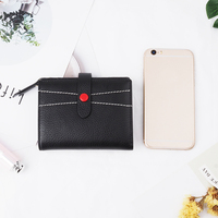 Tas tangan gaya populer pria dan wanita, dompet kecil sederhana lipat ganda tahan lama dan nyaman