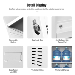 Casier démontable en acier gris verrouillable pour le rangement dans les salles de sport et les bureaux - Product Image 2