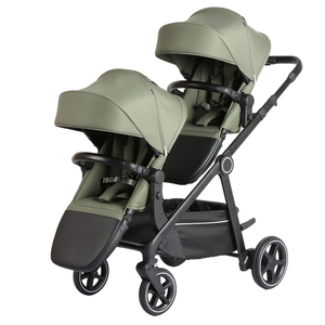 Passeggino di Lusso 3-in-1 per Gemelli con Schienale Regolabile con Una Mano - Product Image 1