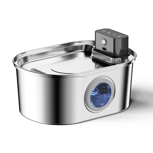 Produit intelligent pour animaux de compagnie le mieux noté, bol à eau automatique pour chat en acier inoxydable 3,2 L, fontaine à eau automatique pour chien avec capteur - Product Image 1