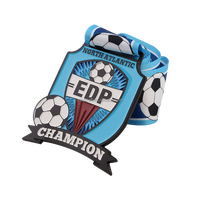 Médailles de football personnalisées avec logo, récompenses en métal et rubans imprimés pour les tournois de championnat des ligues jeunes