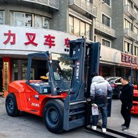 Chariots élévateurs à fourche Heli de haute qualité en Chine, chariot élévateur à fourche diesel de 10 tonnes, chariot élévateur à fourche diesel Heli d'occasion