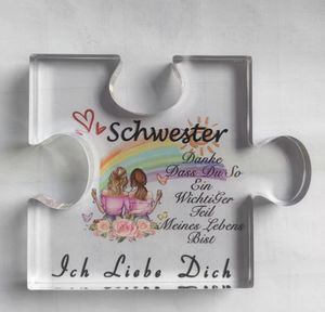 Placa Acrílica con Impresión UV, Regalo DIY para Mujeres, Hermanas, 'Side by Side Miles', Boda, <span class=keywords><strong>Cumpleaños</strong></span>, Moderno - Product Image 5