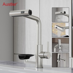 Grifo de Cocina Austler Luxury Gold SUS 304 Monomando de un Solo Orificio con Rociador de Vidrio S3149-5A - Product Image 4