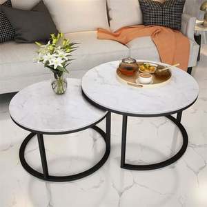 <span class=keywords><strong>Table</strong></span> basse de salon moderne de centre de thé de luxe <span class=keywords><strong>ronde</strong></span> nordique <span class=keywords><strong>Table</strong></span> basse <span class=keywords><strong>ronde</strong></span> en marbre avec dessus en marbre - Product Image 6