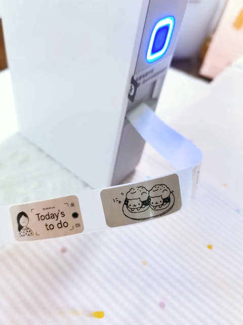 Mini Label Printer Ribbon Printing Machine Rechargeable Waterproof Sticker Maker for Home Kitchen Storage CableMarking