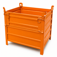 Cage de stockage pliable, conteneur en maille repliable pour le recyclage des métaux ferreux, stockage industriel, manutention des matériaux, usine OEM