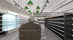 Bán lẻ grovery cửa hàng bố trí 3D thiết kế hiển thị giá nhà sản xuất siêu thị thiết bị - Product Image 6