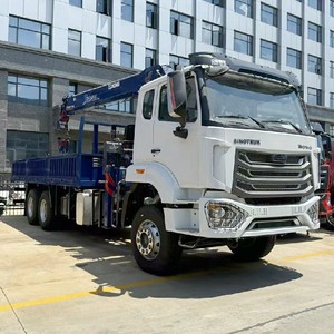 Camion grue à bras télescopique HOWO de Chine, camion 6X4 avec grue télescopique de 10 tonnes ou 12 tonnes - Product Image 3