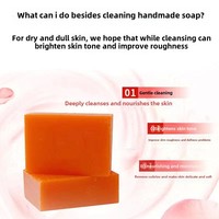 Savon éclaircissant pour la peau à l'acide kojique biologique fait à la main, emballage original personnalisé, 3 barres de 100 g