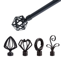 Ensemble de tringles à rideaux en métal au design moderne et nouvelle tringle à rideaux en fer réglable pour mariage, en promotion