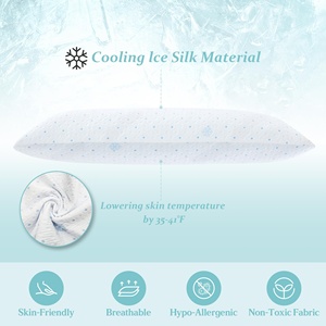 Oreiller long pour le lit, en mousse à mémoire de forme déchiquetée, oreiller pour tout le corps, oreillers de grossesse pour les dormeurs sur le côté, pour adultes - Product Image 2
