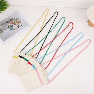 Sac bandoulière mini simple pour femme en toile peinte à la main, sac à bandoulière à personnaliser avec fermeture éclair, idéal pour les étudiants et le shopping - Product Image 2
